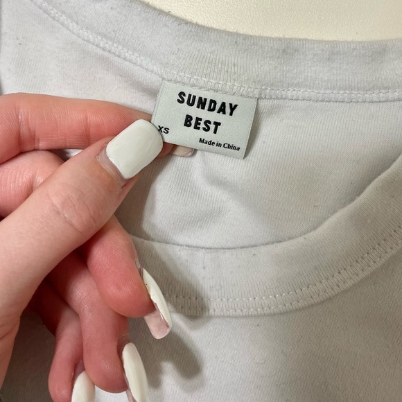 Sunday Best Little Ribbed Hip T-shirt - Picture 3 of 5